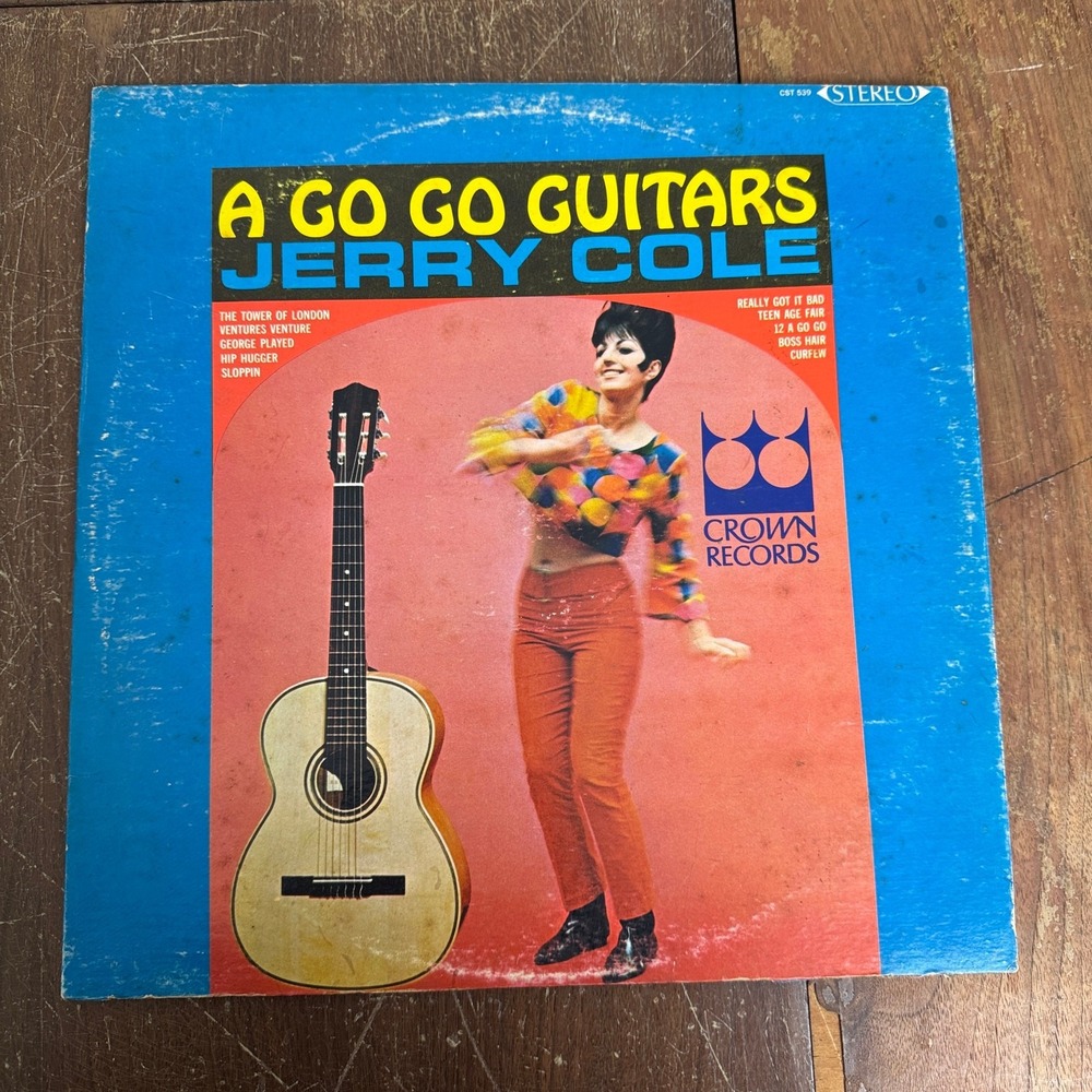 Jerry‎ Cole Go Go Guitars 1967 Crown Records LP Vinyl Record